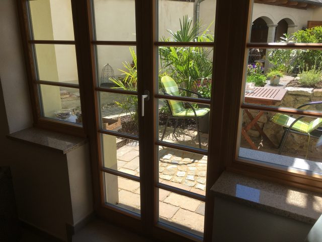 Blick auf die Terrasse